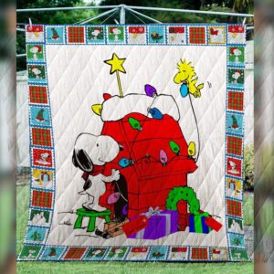 Snoopy Christmas Snow 3D Quilt  Quilt